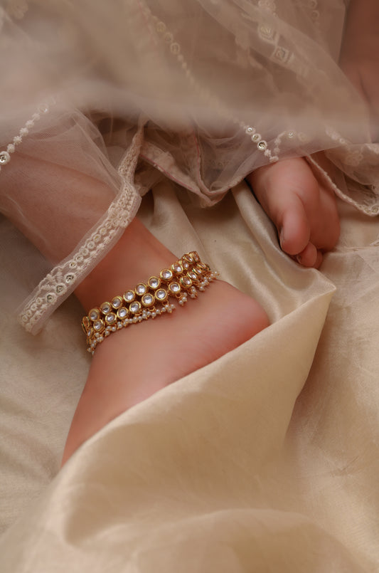 Zarmina Kundan Anklets