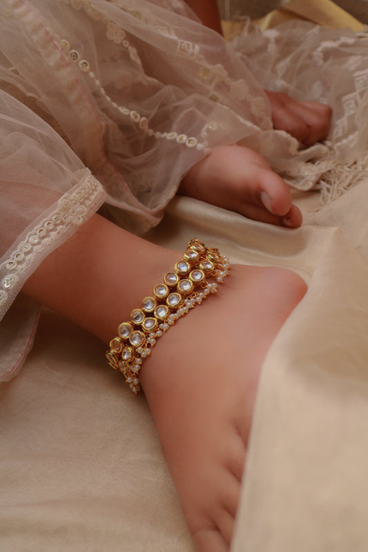 Zarmina Kundan Anklets