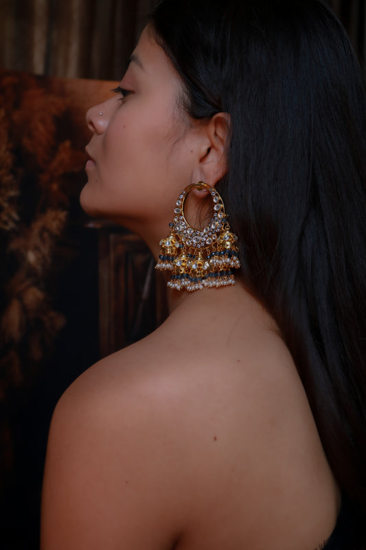 Halah Kundan Jhumka Earrings