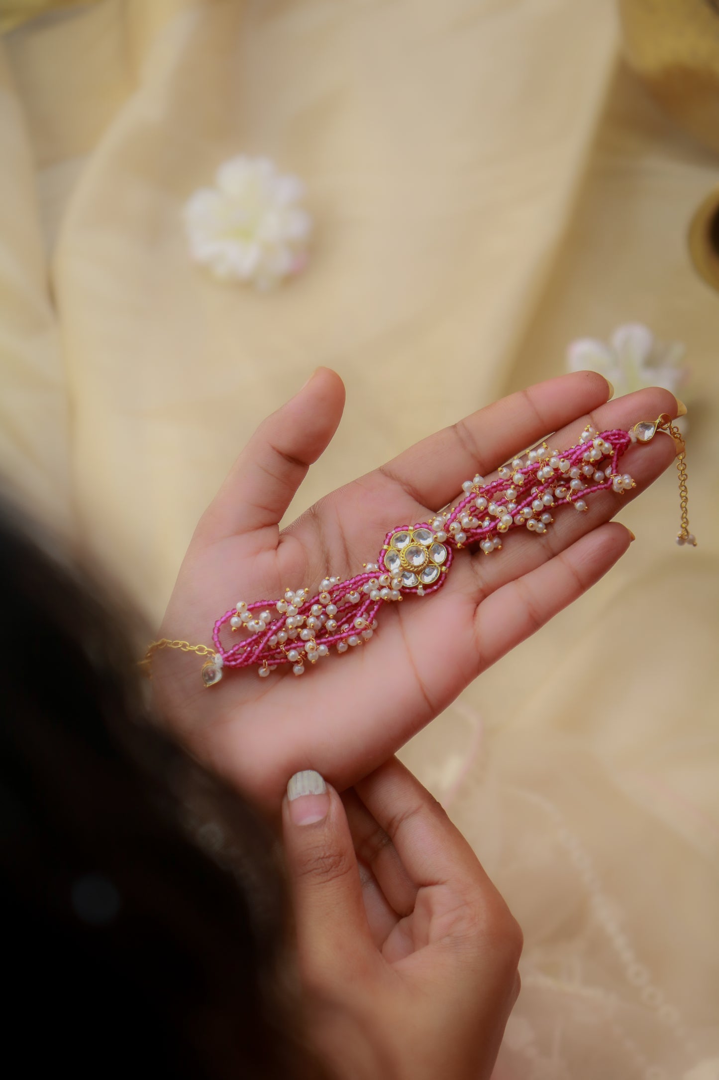 Nirupa Pink Embellished Rakhi