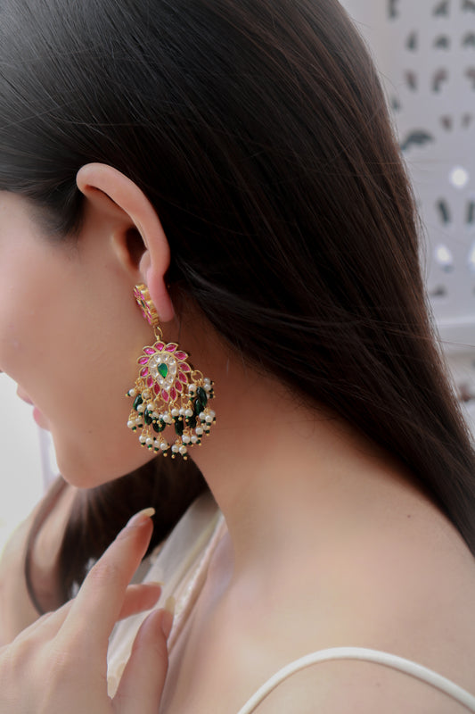 Yusra Kundan Earrings