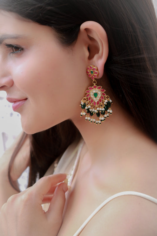 Yusra Kundan Earrings