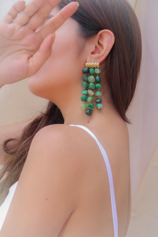 Agatha Green Dangler Earrings