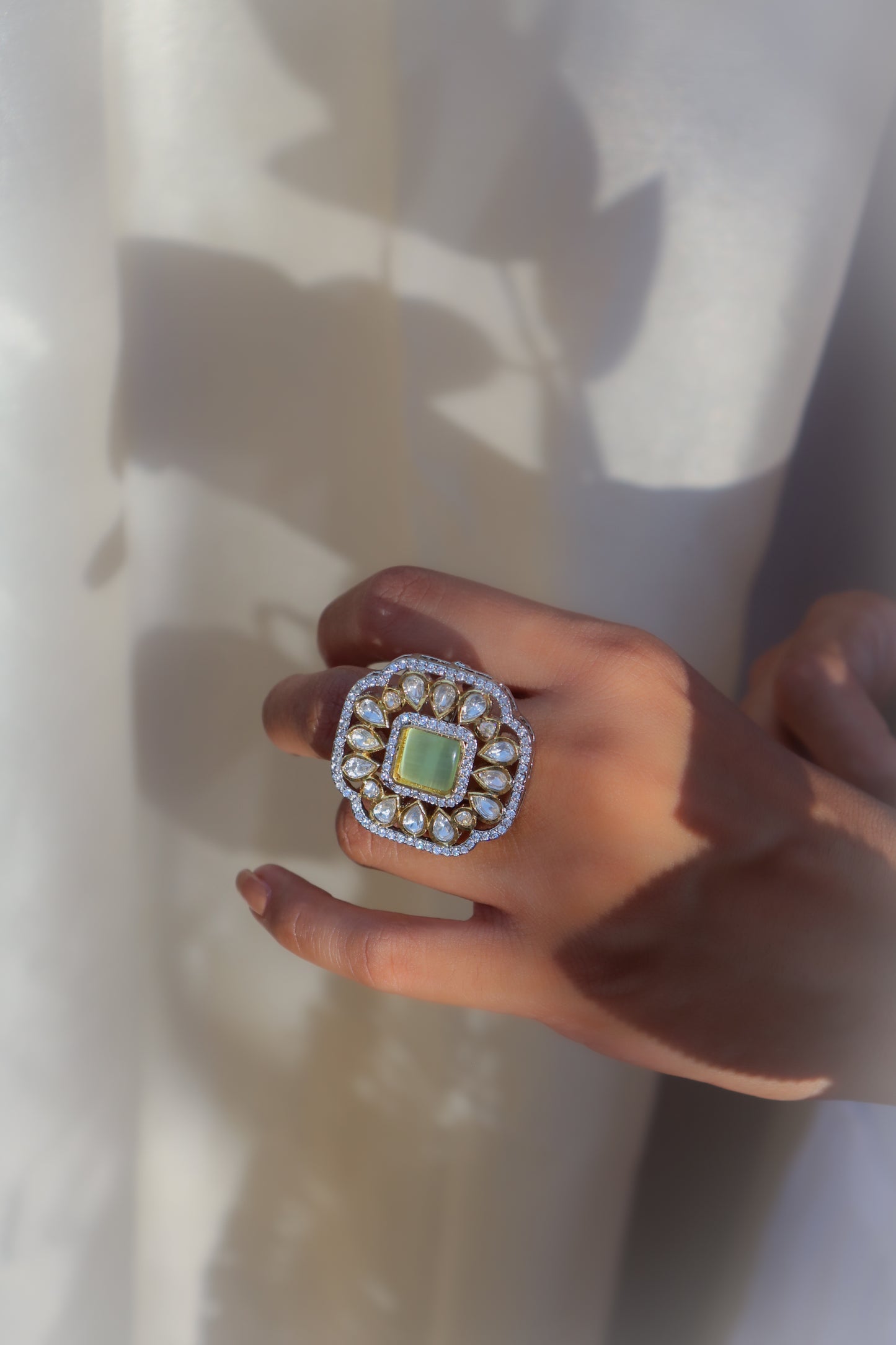 Bianca Mint Cocktail Ring
