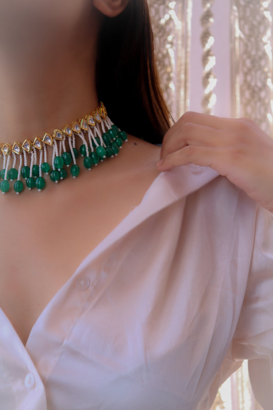 Mariana Green Kundan Choker Necklace