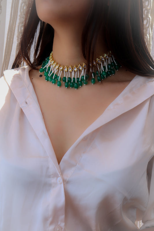 Mariana Green Kundan Choker Necklace