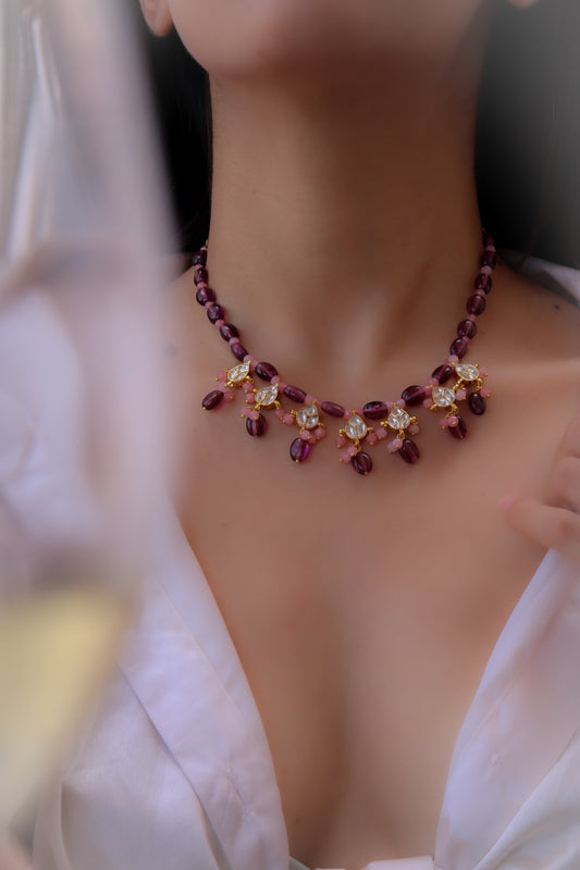 Lucia Pink Kundan Necklace