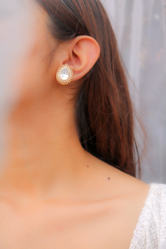 Eva Polki Stud Earrings