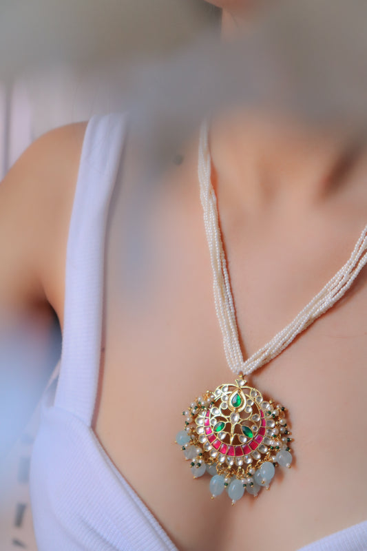 Anila Kundan Pendant Necklace