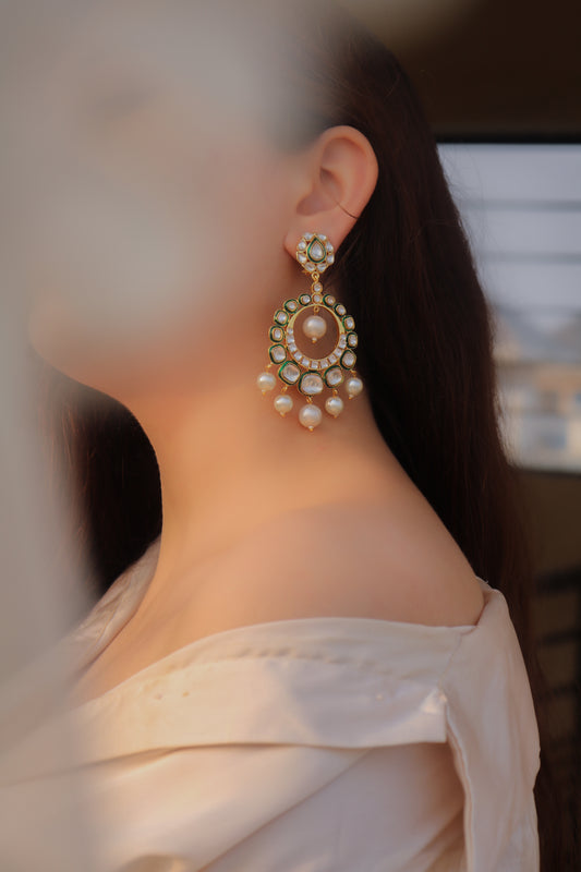 Lafiza Kundan Earrings