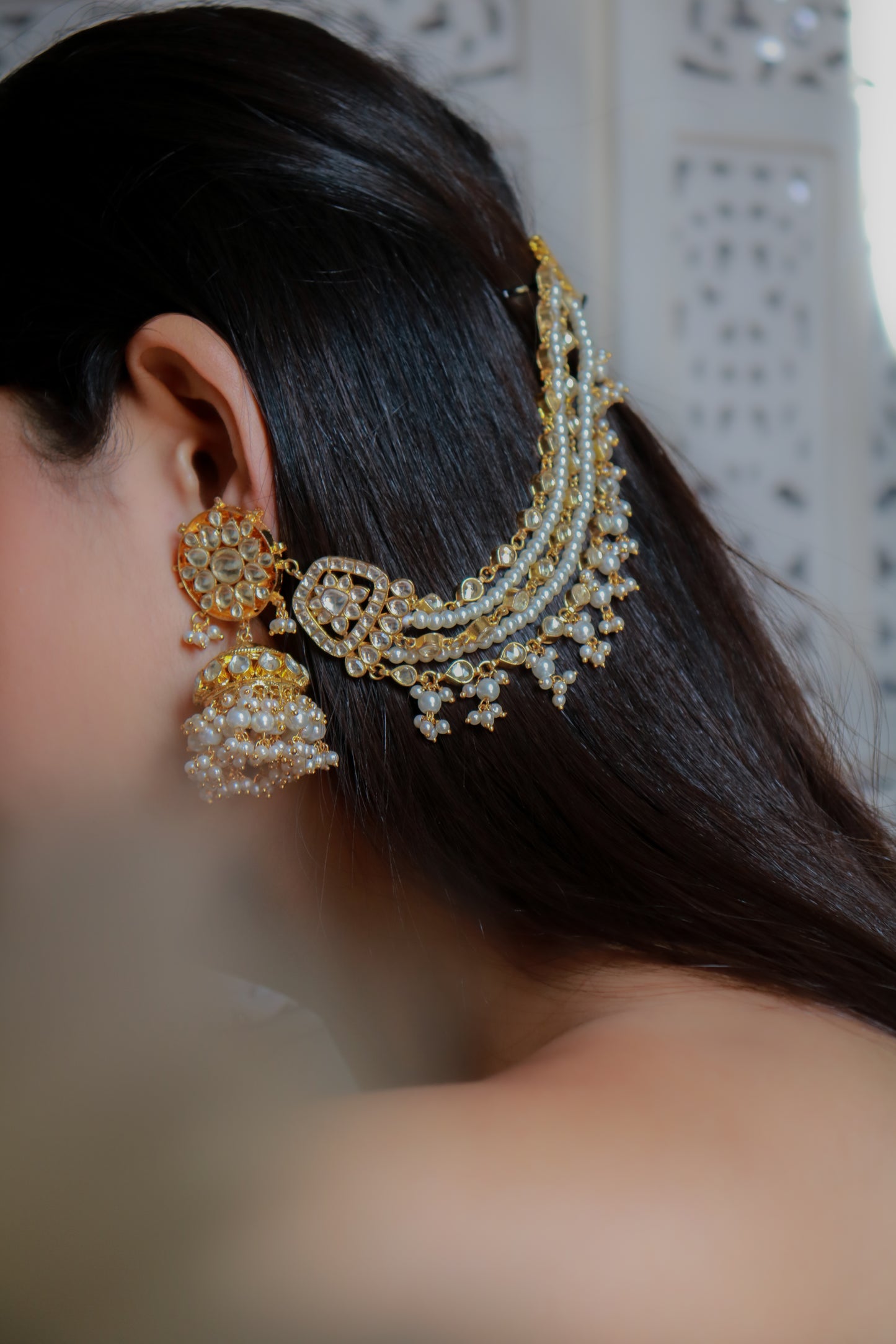 Shamsa Kundan Jhumka Earrings