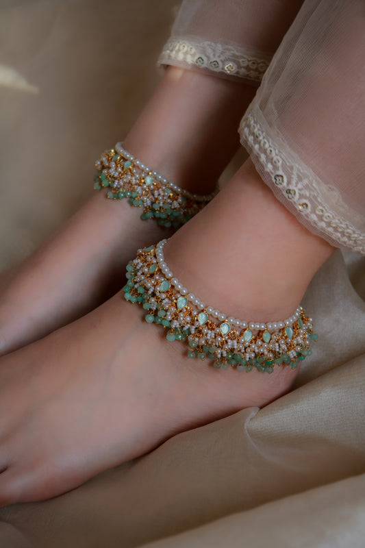 Amani Mint Anklets