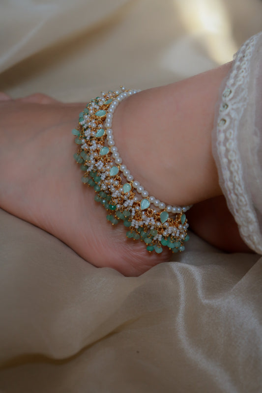 Amani Mint Anklets