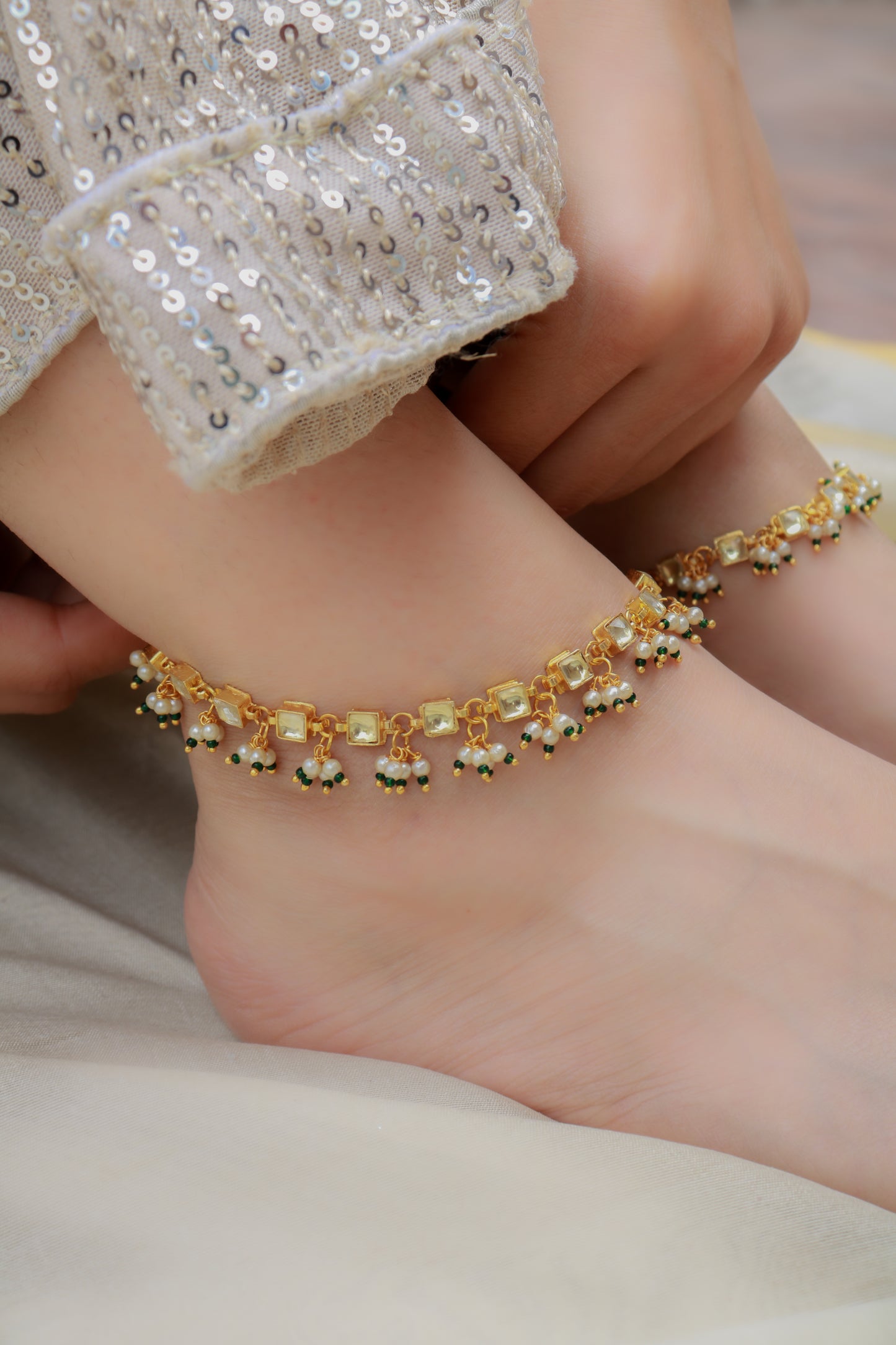 Vanya Kundan Anklets