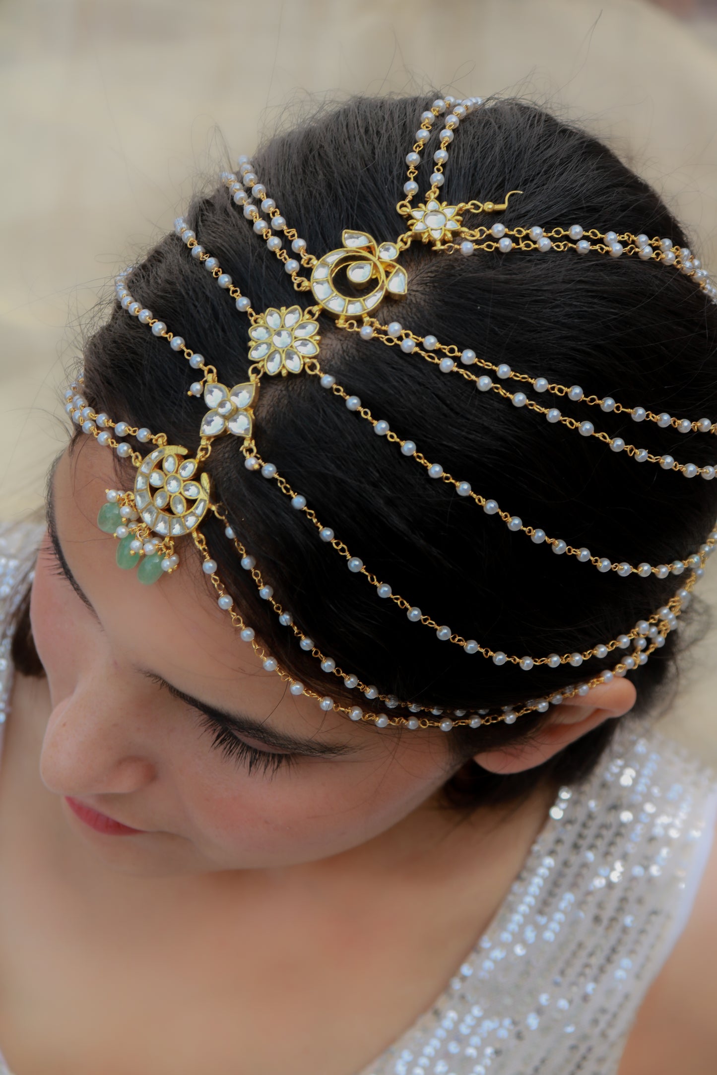 Sahar Kundan Hair Accessory