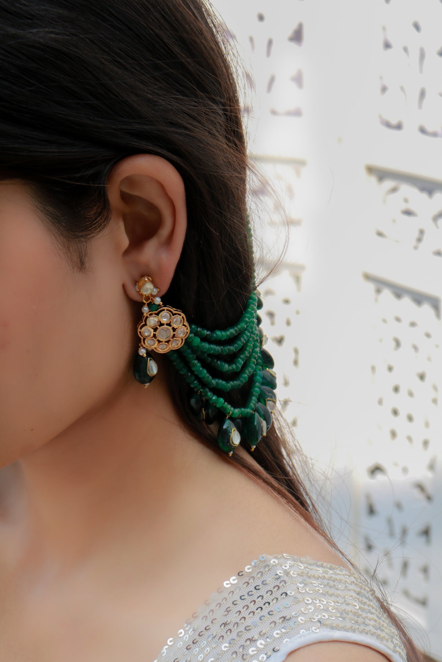 Dalal Green Earrings