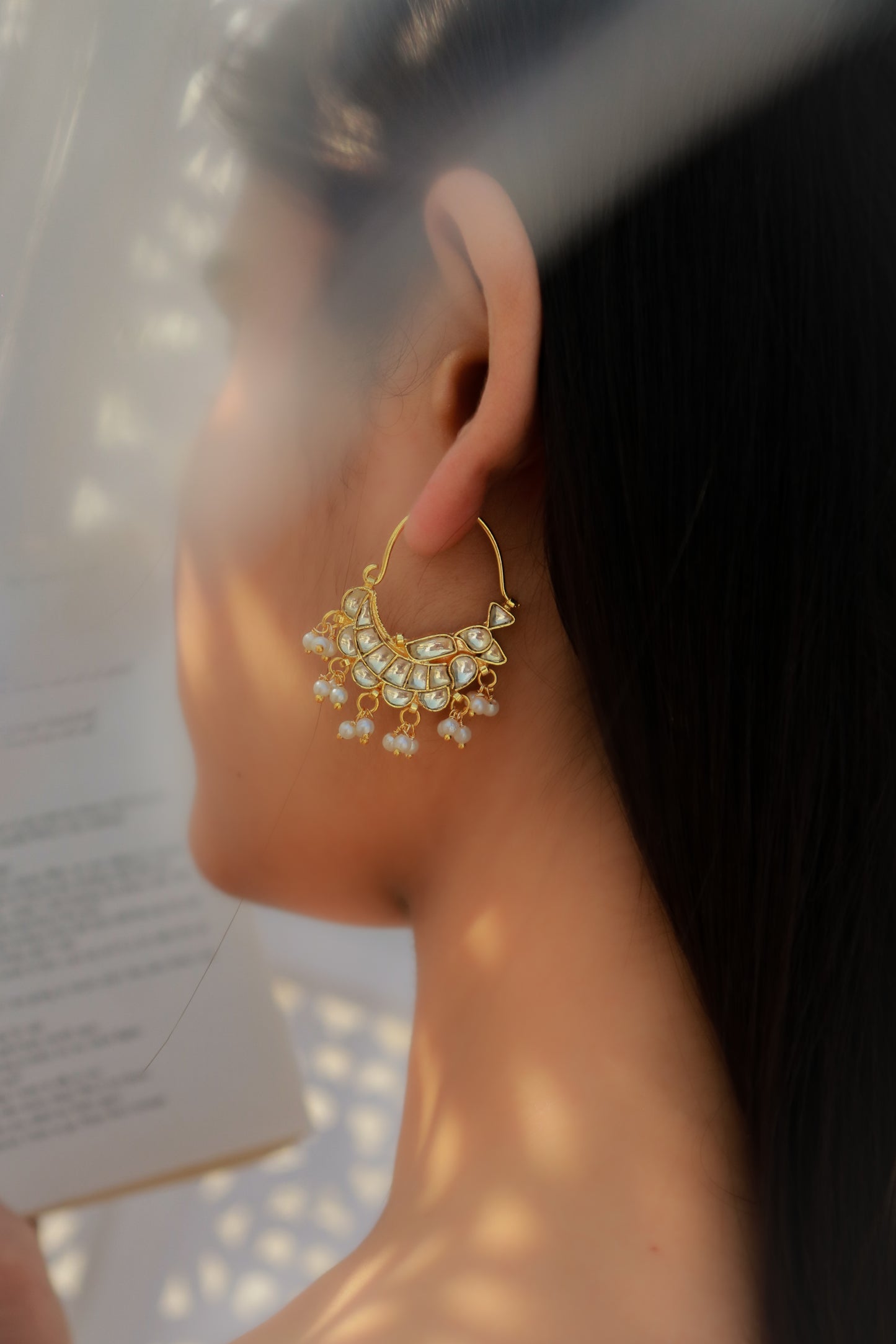 Shaurya Kundan Hoop Earrings