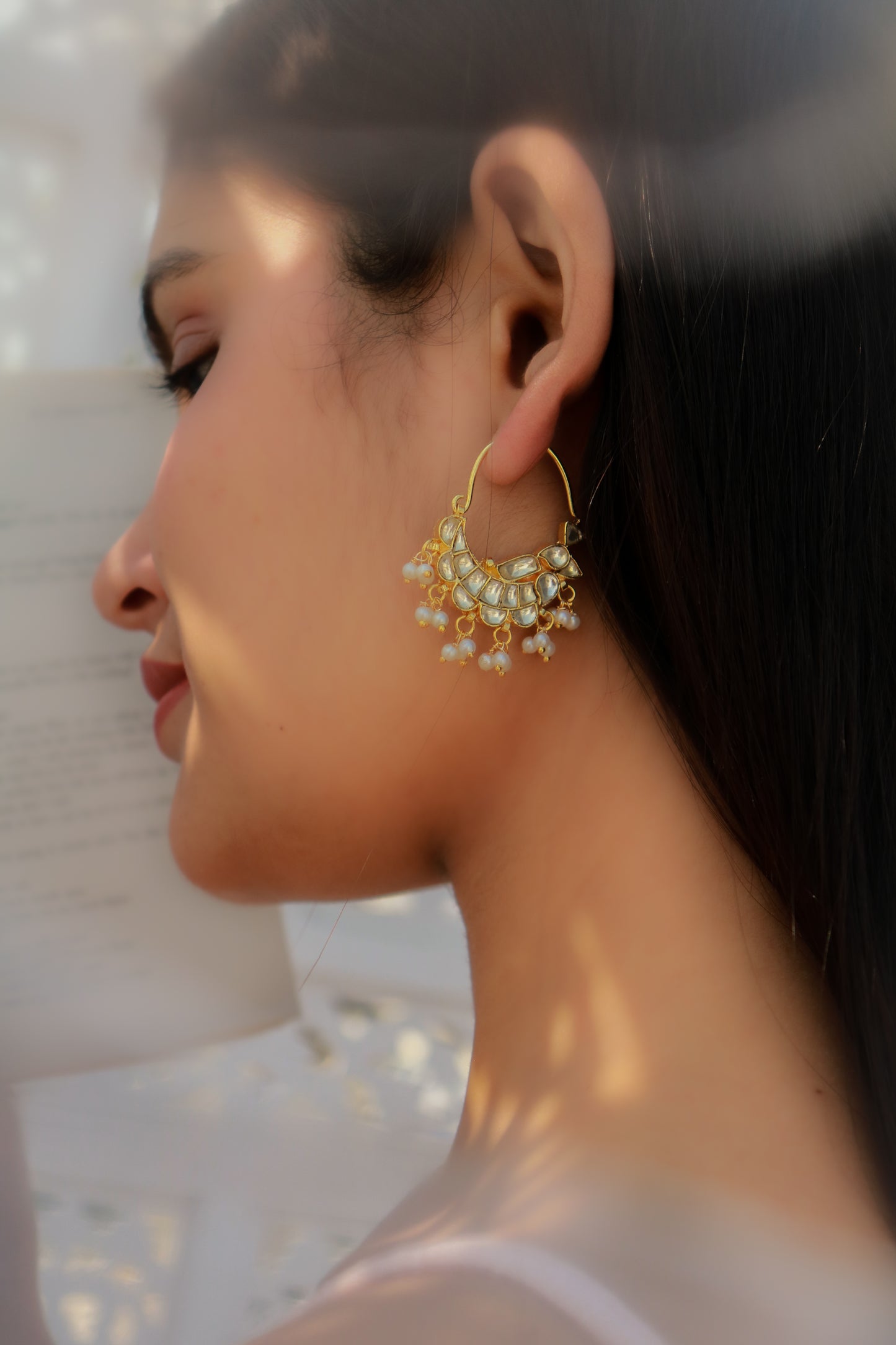 Shaurya Kundan Hoop Earrings