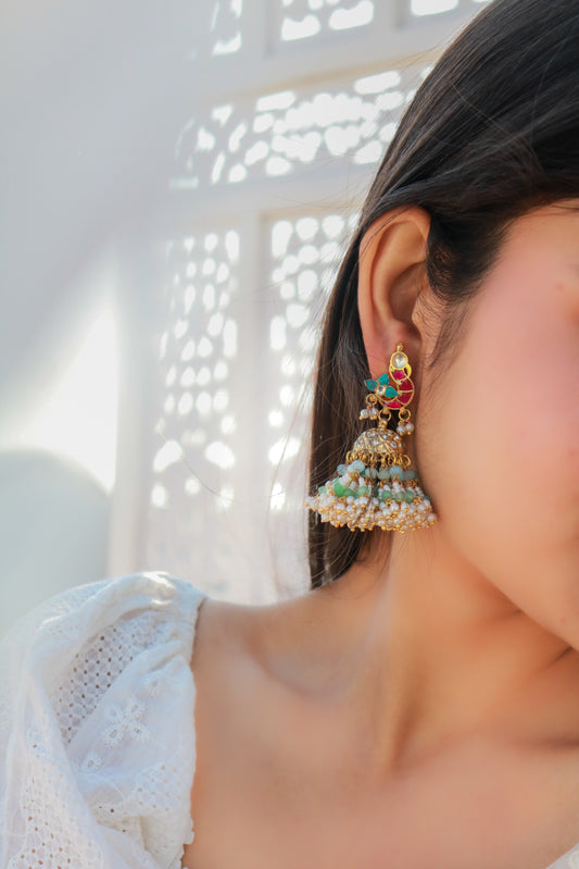 Alina Kundan Jhumka Earrings