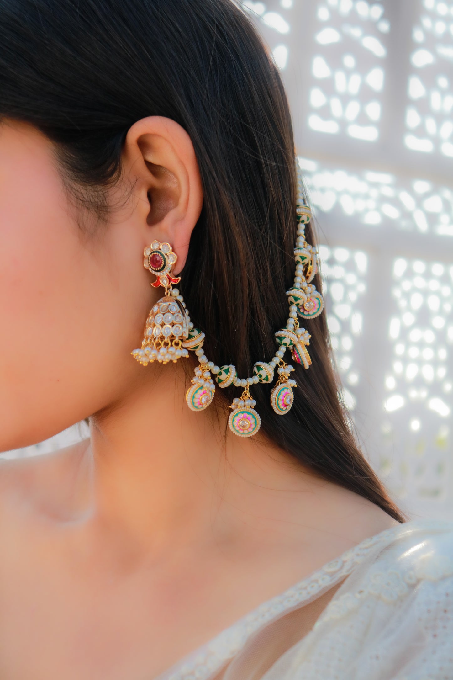 Sairah Meenakari Earrings