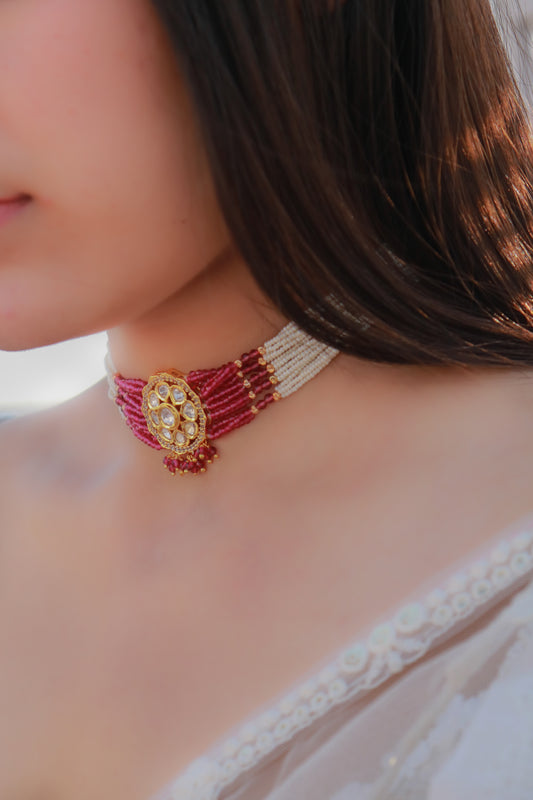 Prisha Kundan Choker Necklace