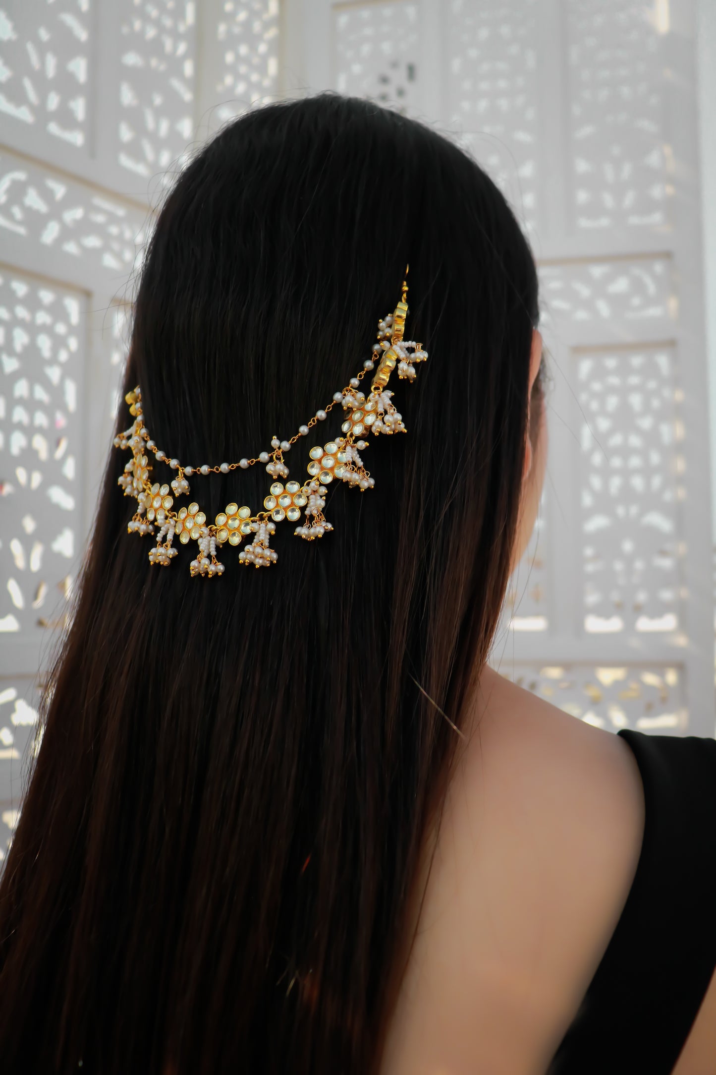 Keyara Kundan Hair Accessory