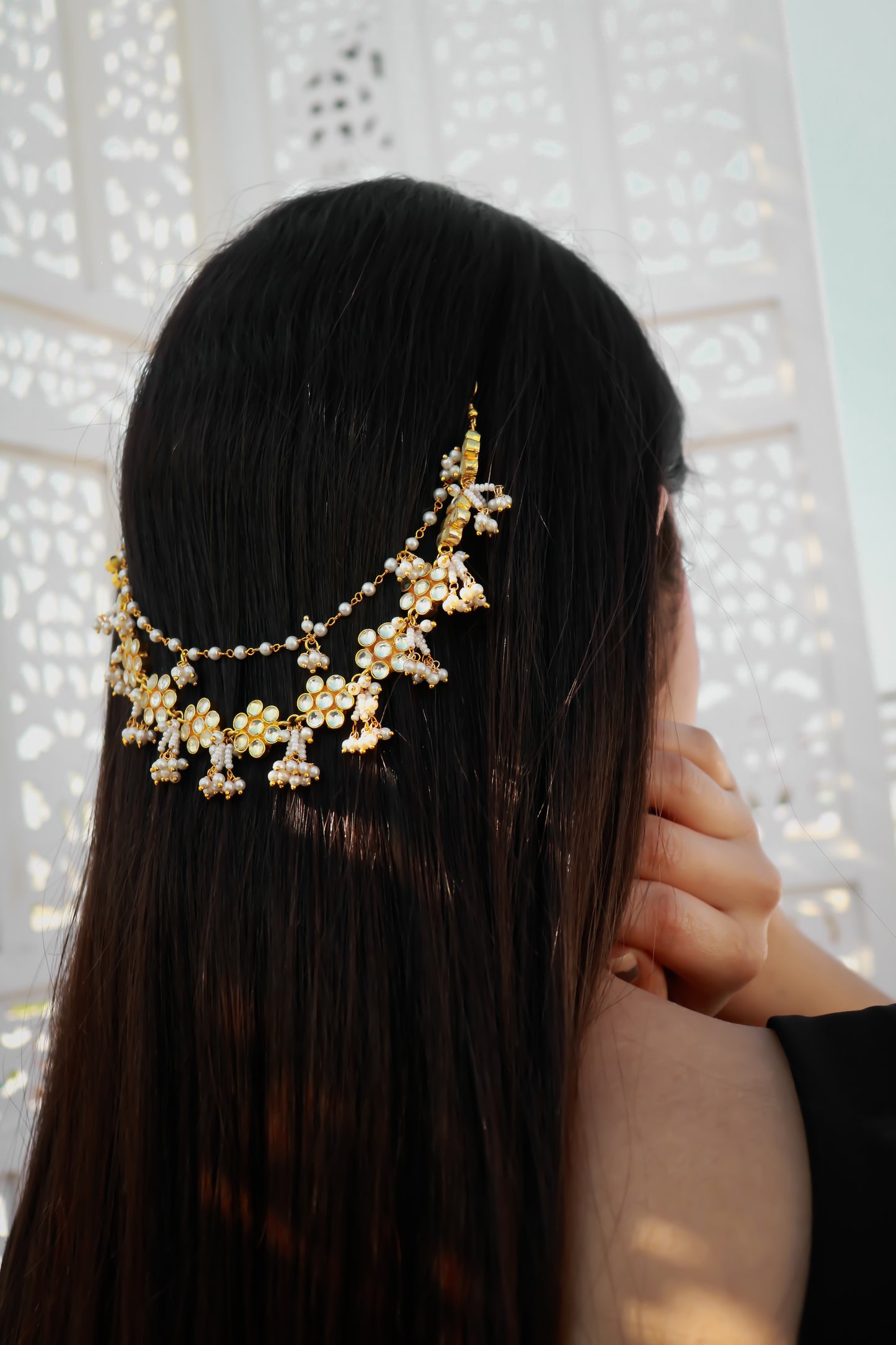 Keyara Kundan Hair Accessory