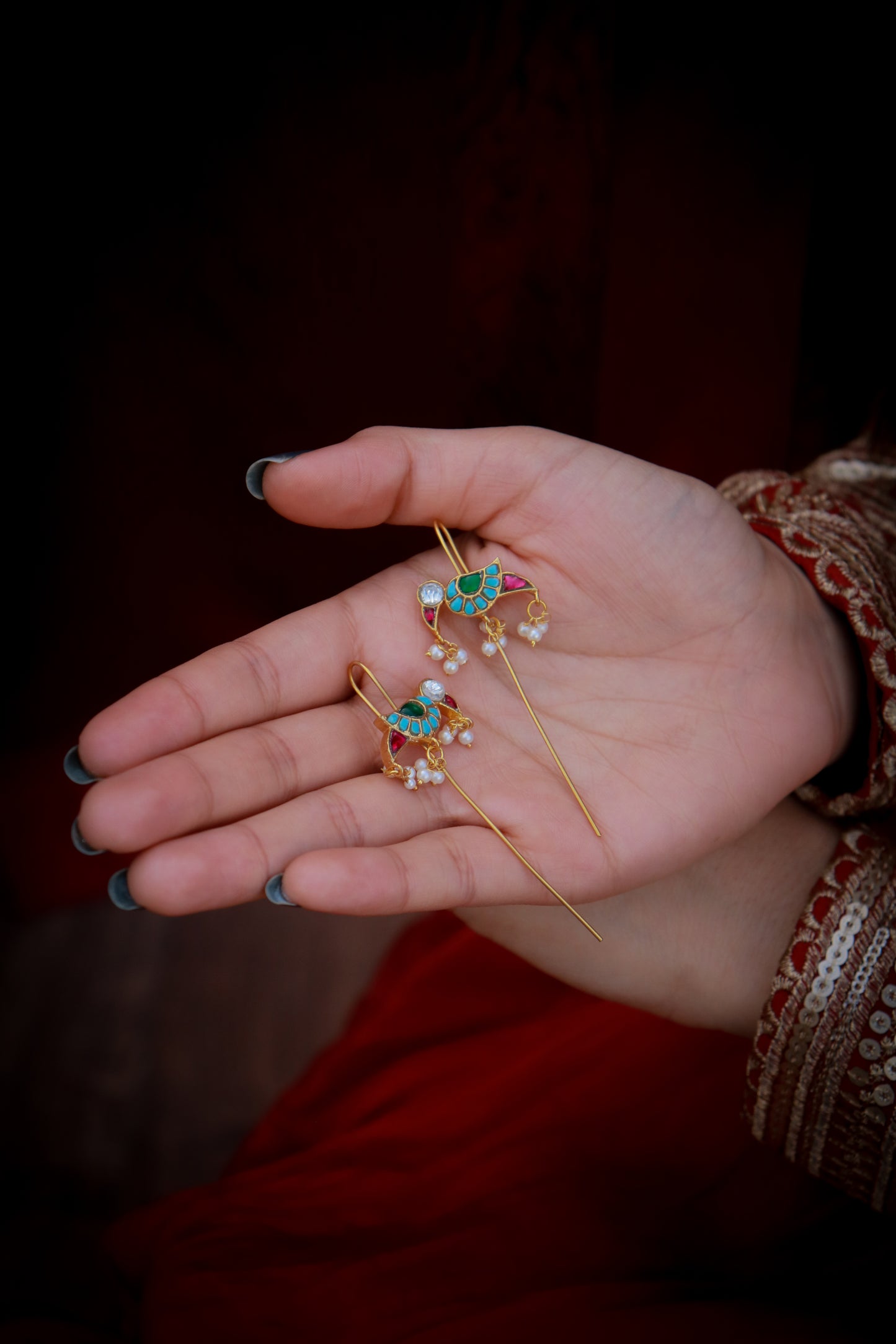 Lunelle Kundan Earcuffs