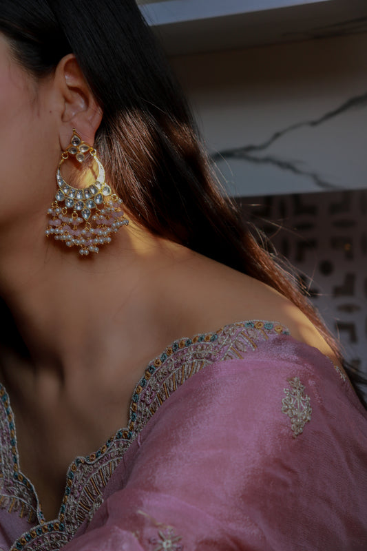 Urooj Kundan Chandbali Earrings