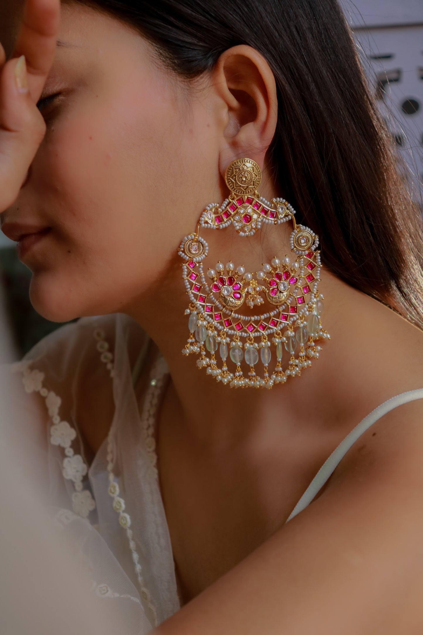 Parizaad Kundan Chandbali Earrings