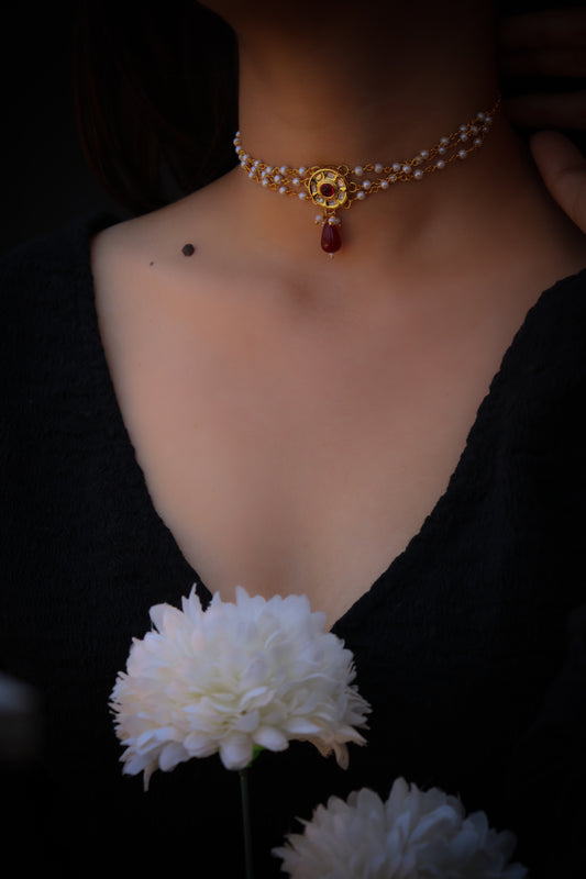 Adhira Kundan Choker Necklace