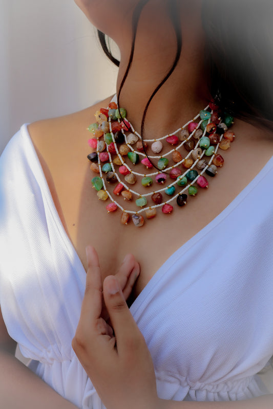 Sitarah Multichrome Layered Necklace