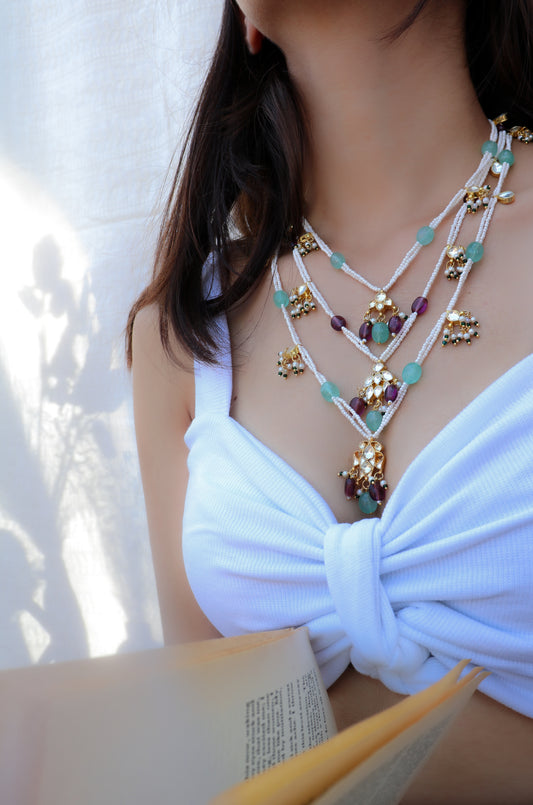 Sivan Multilayered Kundan Necklace