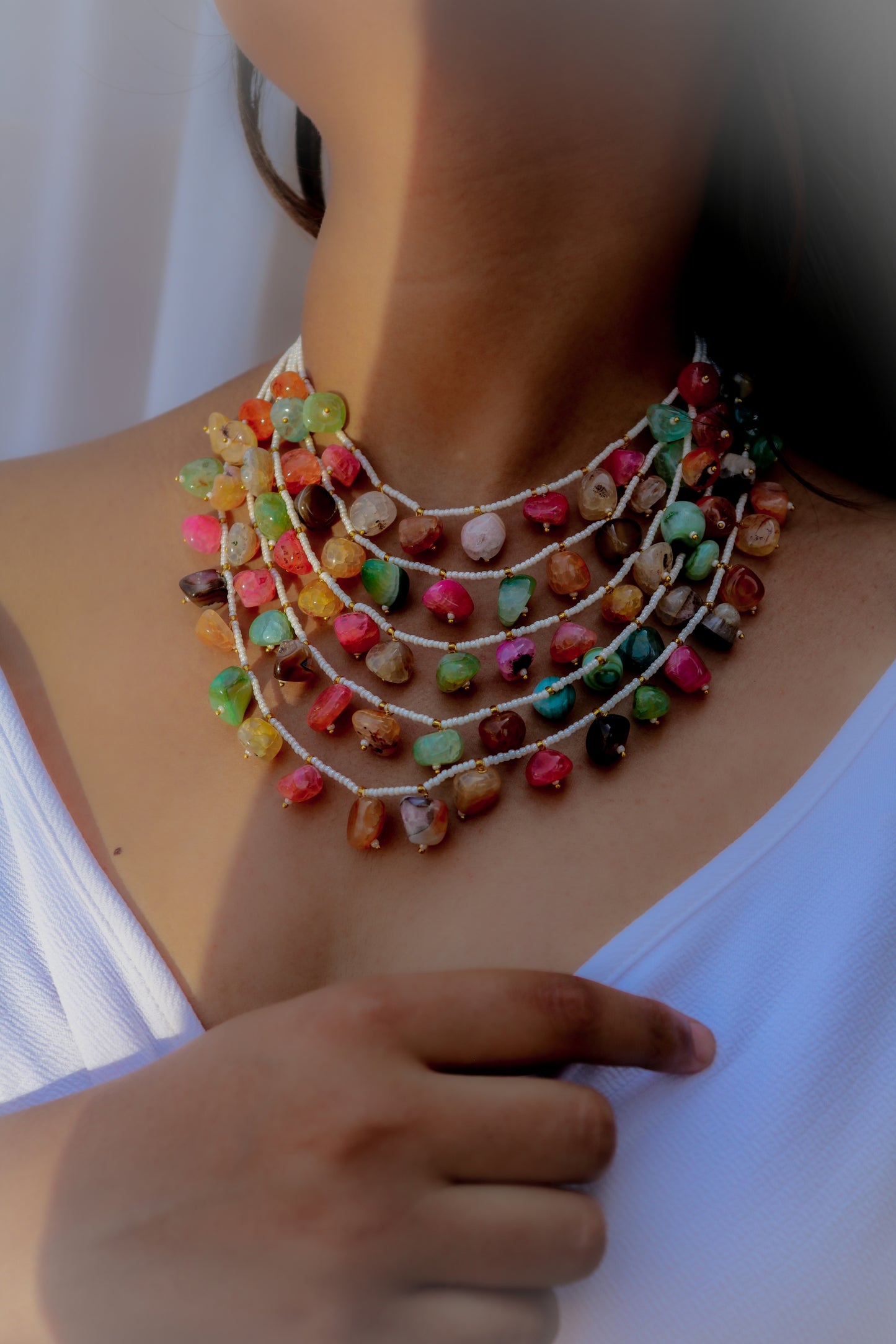 Sitarah Multichrome Layered Necklace