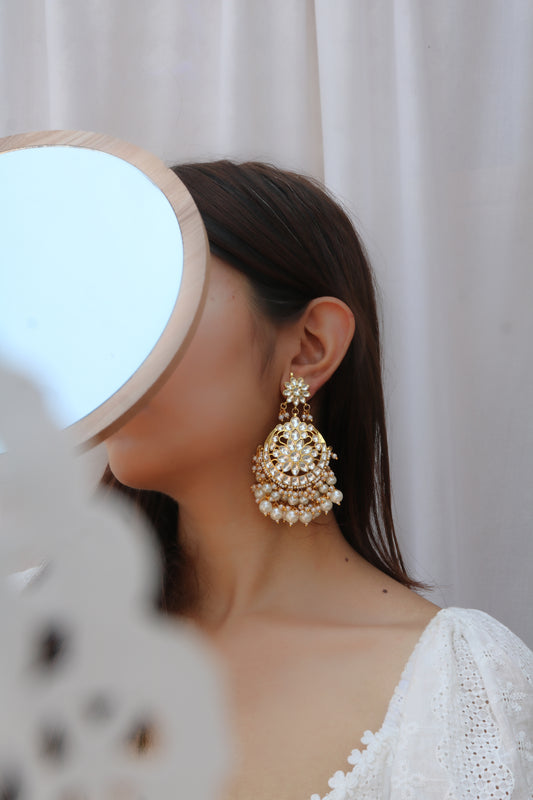 Ember Kundan Chandbali Earrings