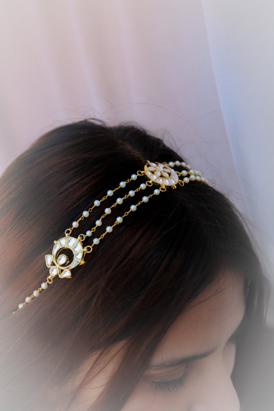 Ojas Kundan Pearl Headband