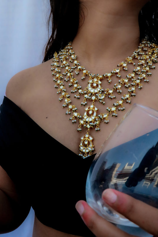 Rafiza Kundan Multilayered Necklace