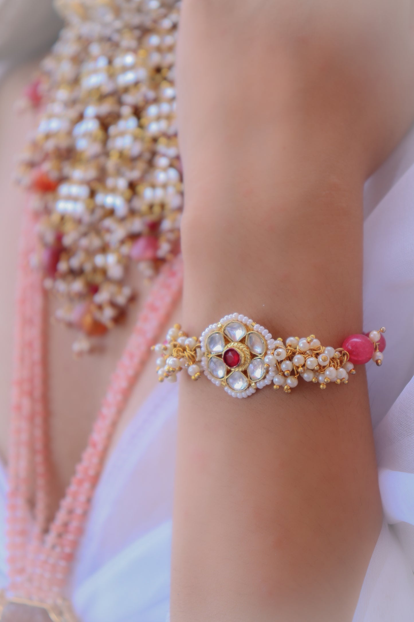 Imtiaaz Red & Pink Jewelry Set