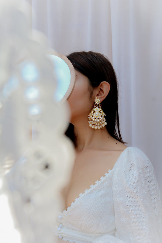 Ember Kundan Chandbali Earrings