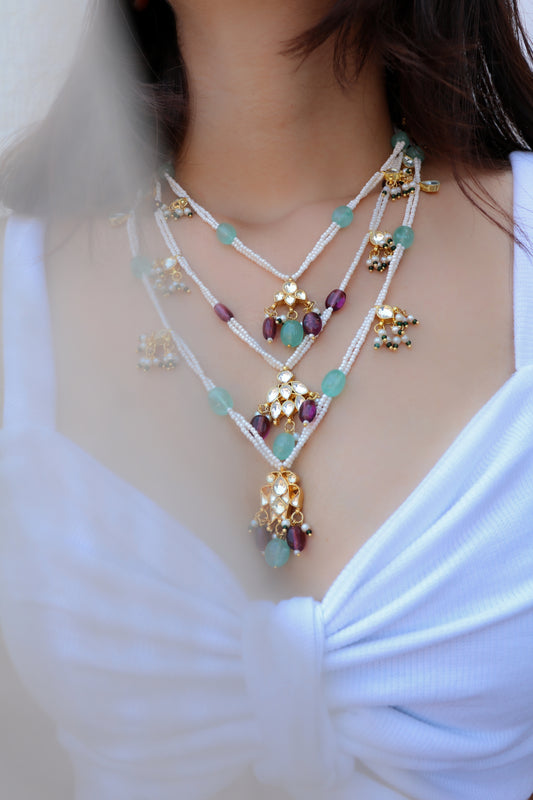 Sivan Multilayered Kundan Necklace