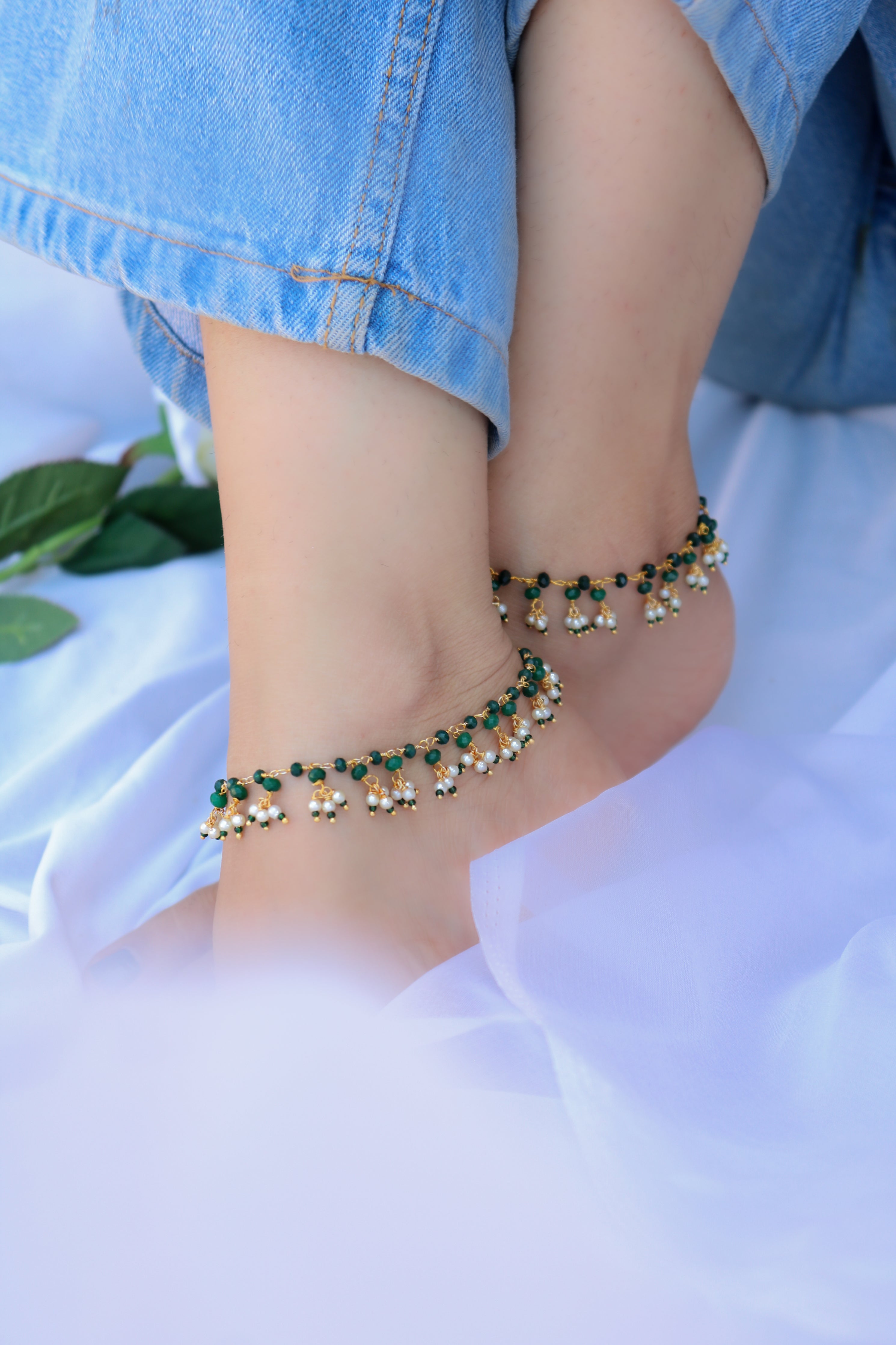 Jade clearance ankle bracelet