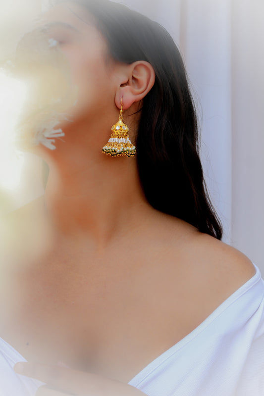 Presley Green Jhumka Earrings