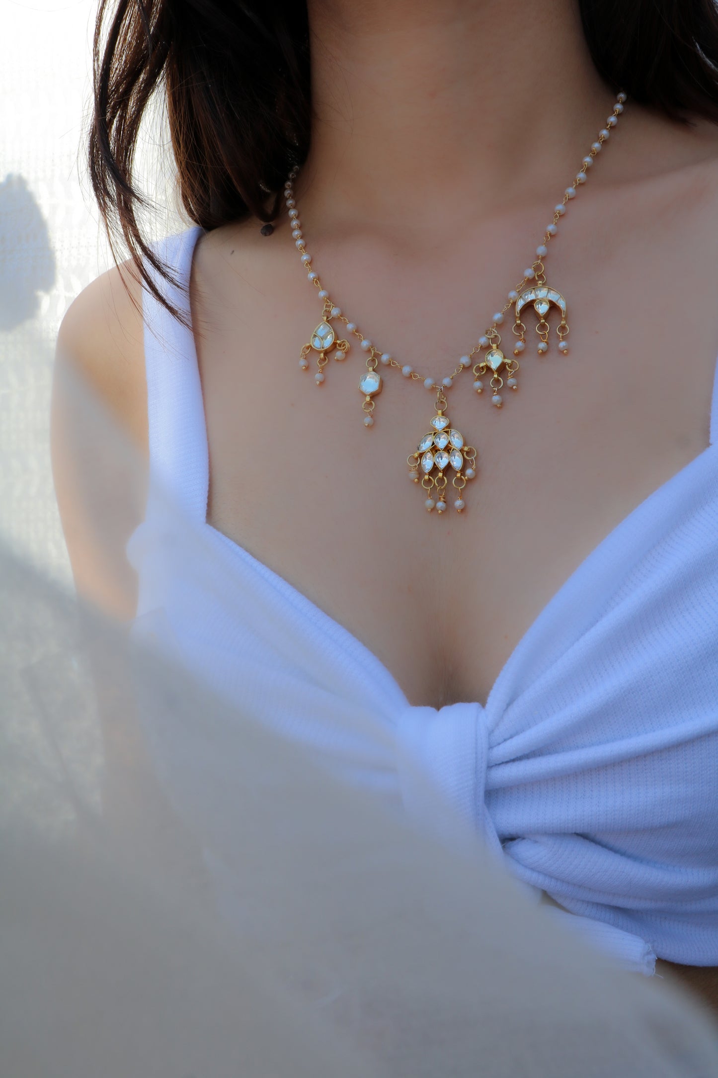 Zaida Kundan Charms Necklace