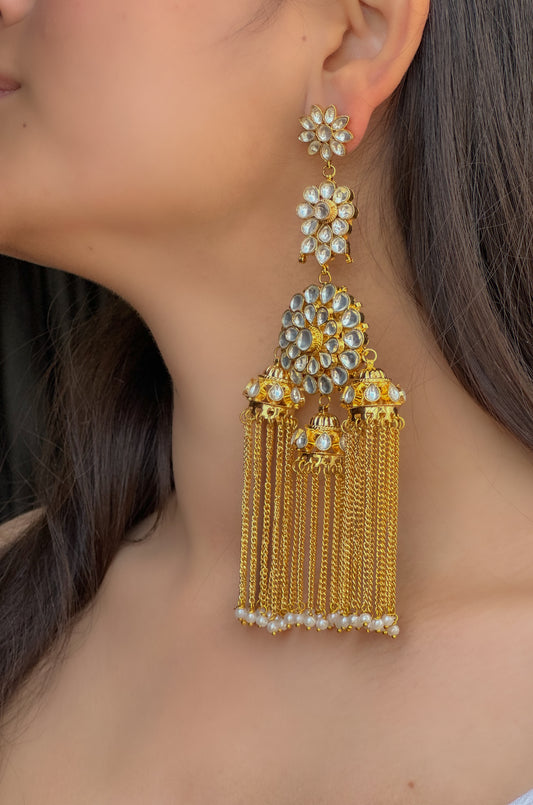 Navizah Kundan Jhumka Earrings