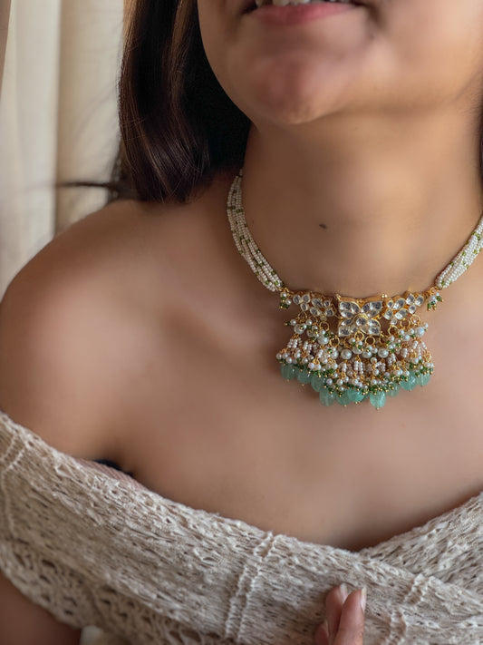 Raisa Mint Choker Necklace