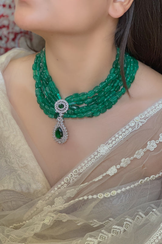 Glint Green Necklace