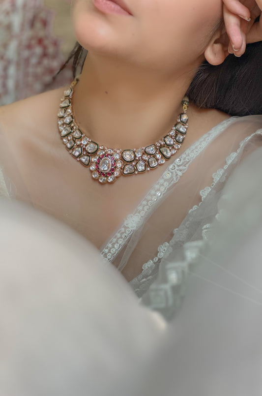 Aari Polki Necklace