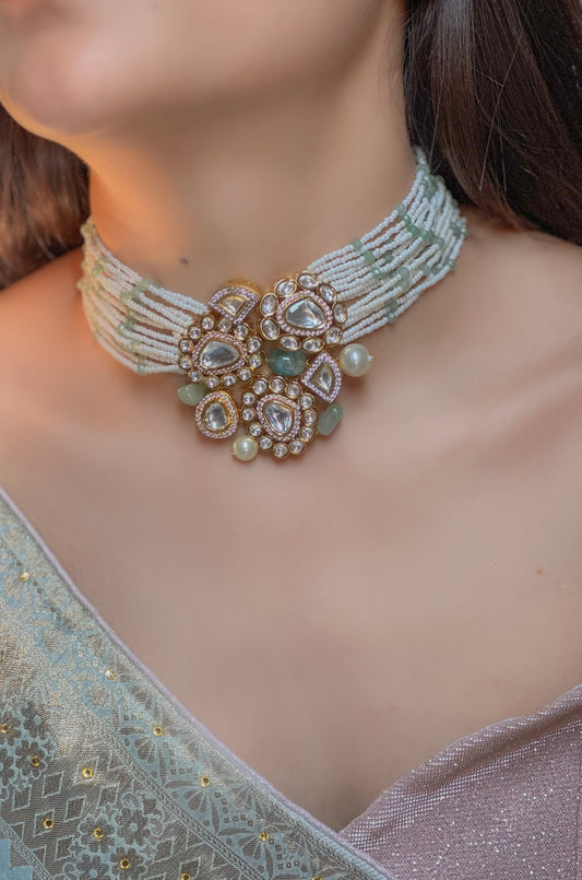 Samira Mint Polki Necklace