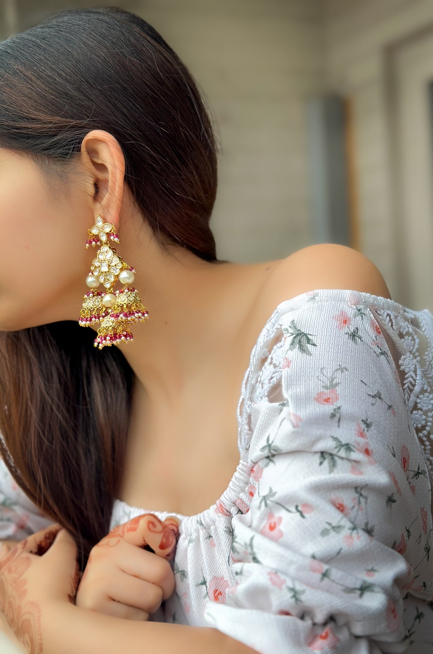 Areesha Kundan Jhumka Earrings