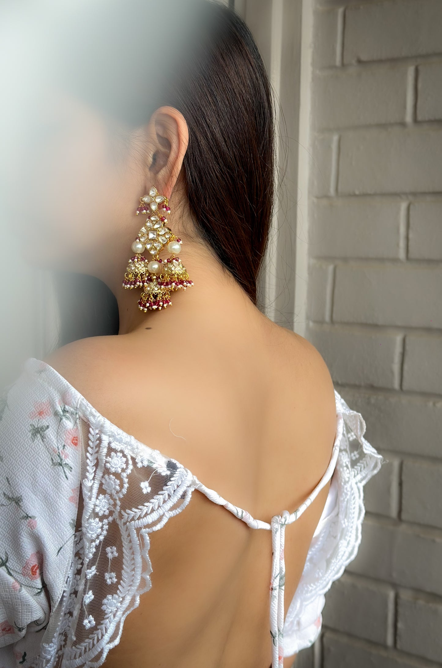 Areesha Kundan Jhumka Earrings